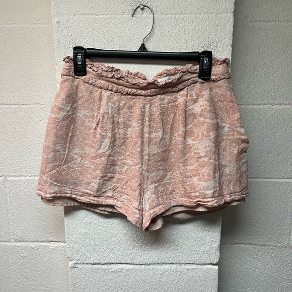 Endless Rose Pants - Endless Rose High Waist Pink Patterned Shorts. Medium